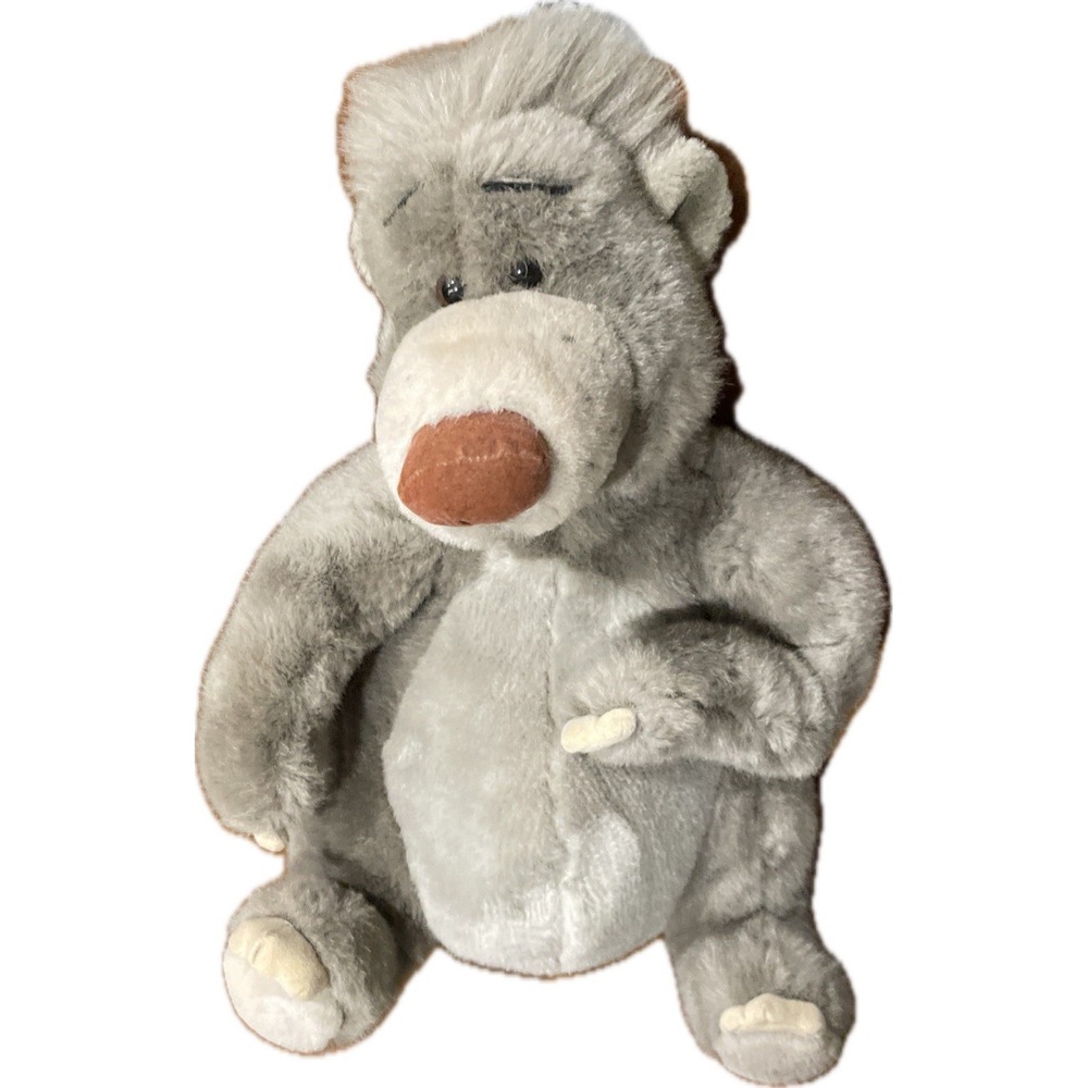 VINTAGE DISNEY BALOO 15 INCH PLUSH JUNGLE BOOK  WITH BOTTOM TAG/ LABEL 1990s